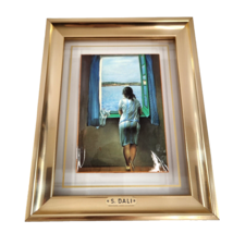 Salvador Dali Woman at the Window Print Fundacion Gala Figueres Curved Frame - £37.83 GBP