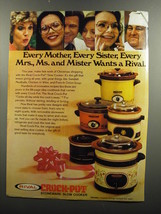 1978 Rival Crock-Pot Ad - Every Mother, every sister, every Mrs., Ms. - $18.49