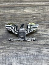 Vintage Military Eagle Uniform Insignia Pin Silver Filled Militaria KG JD - $44.54