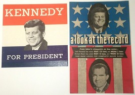 1960 Kennedy For President Flyer Kennedy Nixon A Look At The Record Brochure JFK - £67.69 GBP