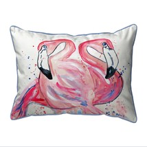 Betsy Drake Betsy&#39;s Flamingos Extra Large Pillow 20 X 24 - £54.33 GBP