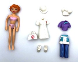 Polly Pocket Cool Careers Set 2002 Lea Nurse &amp; Cook Doll, Clothing, Shoes - $16.00