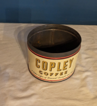 Vintage Copley Coffee 5&quot; Round 1LB. Advertising Tin Can Somerville MA. - £23.19 GBP