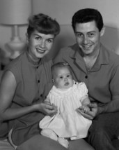 Debbie Reynolds and Eddie Fisher and Debbie Reynolds loving couple with baby 16x - £56.12 GBP
