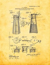 Salt and Pepper Shaker Patent Print - Golden Look - £6.35 GBP+