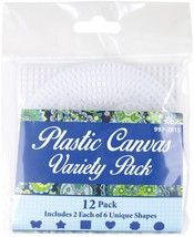 Janlynn Plastic Canvas Shapes 7 Count 12/Pkg-Variety - £9.34 GBP