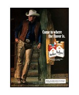 1984 Marlboro Cigarettes Vintage Print Ad Man Cowboy Leather Vest Chaps ... - £8.46 GBP