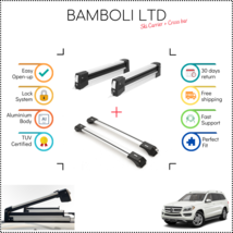 Bamboli 19&quot; Ski Carrier &amp; Silver Cross Bar Set For Mercedes X164 Gl 06-12 4pcs - $215.37