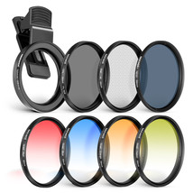 NEEWER 58mm Lens Filter Kit&Phone Lens Clip, CPL, ND32, 6 Point Star Filter - $68.99