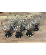 Set Of 6 1960s Federal Glass Sundown Smokey Gray Beer Glasses Approx 5.5... - $494.19 MXN