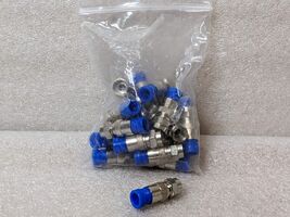 20 pcs Male F Compression RF Plug Connector for RG-6 RG6 Tri-Shield Nickel - $14.02 CAD