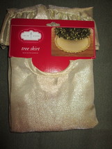 NWT Gold Metallic Christmas Tree Skirt by Trim-A-Home – See Description - £9.37 GBP