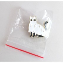 New Black Cat In White Ghost Costume Halloween Enamel Lapel Hat Pin - £5.07 GBP