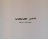 1991 Mercury Capri Electric Circuit Diagrams EWD Manual Folding From OEM... - $6.04