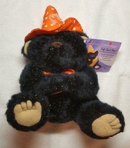 American Greetings Halloween Black Bear Stuffed Plush Glow in the Dark H... - $18.00