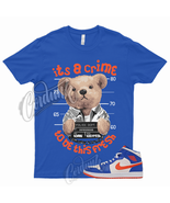 CRIME T Shirt for 1 Mid Game Royal Blue Jordan Rush Orange Knicks Wheati... - £18.49 GBP+