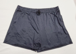 1X Real Essentials GRAY BLACK Dry Fit Moisture Wicking Shorts w/2 Zipper Pockets - £11.07 GBP