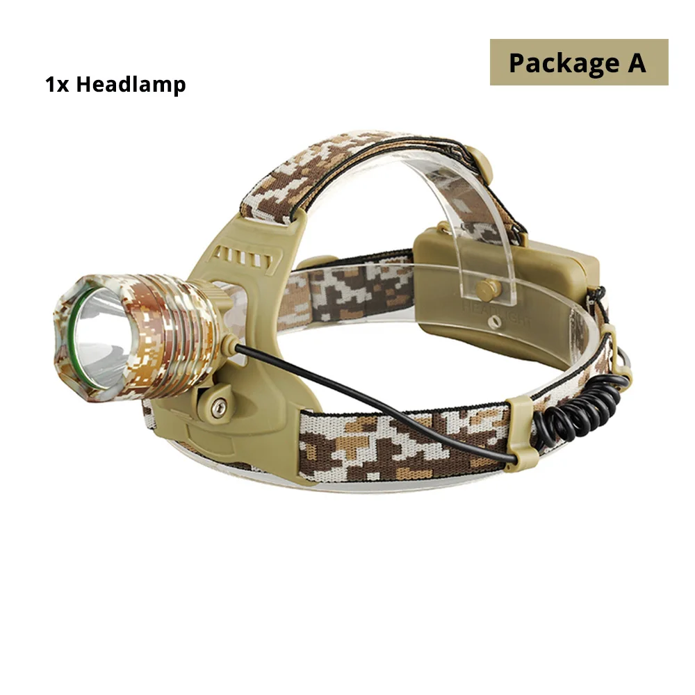 Led Headlamp Waterproof T6 LED Headlight led Head Lamp Lantern Lamp Camping Hi F - $39.31