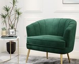 Velvet Accent Chair, Upholstered Modern Single Sofa Side Chair,Comfy Bar... - $333.99
