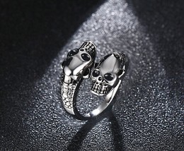 Stainless steel men s ring domineering skull demon punk gothic hip hop jewelry creative thumb200