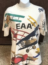 Experimental Aircraft Association EAA White T-Shirt Adult Size Large 44 Vintage - £21.79 GBP