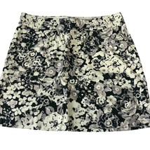 Gap Womens Sz 2 Mid Thigh Skirt Black white Gray Print 100% Cotton - £7.01 GBP
