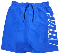 Nike Swim Shorts Tab Trunks Mesh Lined Summer Large Print Mens Blue Size Large - £7.69 GBP