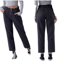 PacSun Paperbag Mom Jeans High Waist Gray / Washed Black Size 24 - £14.02 GBP