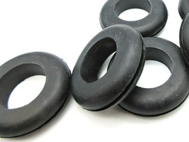 1 1/4&quot; x 7/8” ID w 1/16” Groove Rubber Wire Grommet Panel Bushing Oil Resistant - £8.68 GBP+