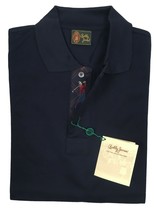 NEW Bobby Jones Collection Golf Shirt  M  Dark Navy With Golfer Placket  *ITALY* - $119.99