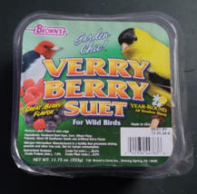 NIOP Brown&#39;s Garden Chic Verry Berry Suet For Wild Birds Berry Flavor Ye... - $1.99