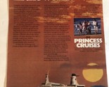Princess Cruises Print Ad  Advertisement Vintage 1983 PA3 - $6.92
