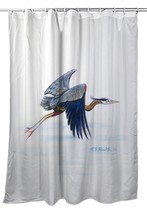 Betsy Drake Eddie&#39;s Blue Heron Shower Curtain - £85.27 GBP
