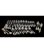 Oneida Community Lady Stuart 42 Pc Silverplate Flatware Set 1949 Wm A Ro... - $108.85
