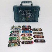 Tech Deck Finger Skateboard Mixed Lot W/ Storage Case - 17 Boards &amp; Parts - $98.95