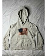 Polo Ralph Lauren American Flag Pullover Hoodie Youth Large 14-16 Gray P... - $28.05 CAD