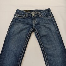 Most Wanted See Thru Soul Women's Blue Cropped Denim Jeans Size 27 (28×24) image 13