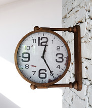 Double-Sided wall Clock, industrial style - £181.89 GBP