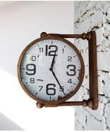 Double-Sided wall Clock, industrial style - £171.92 GBP