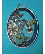 SUN CATCHER HUMMINGBIRD  7 X 5&quot; COLOR GLASS [*LEEDS] - $75.23