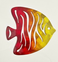 Tropical Fish Fire Tinged Wall Art 7 1/2&quot; x 7 1/2&quot; - £17.39 GBP