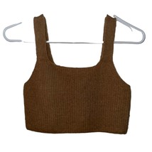 Everlane Camel Yak And Wool Blend The Cozy Stretch Knit Cropped Tank Siz... - $10.93