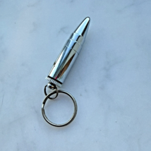 VINTAGE CHROME  BULLET STYLE CIGARETTE LIGHTER KEYCHAIN - $18.81
