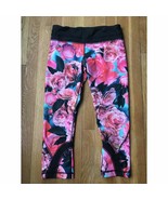 RARE Print! Lululemon Secret Garden Run Inspire Crop Leggings Size 6 - $64.35
