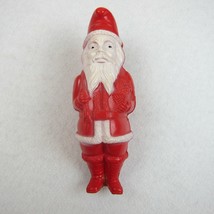 Vintage 1930-40s Celluloid Santa Figure Red &amp; White Christmas Standing Sack 5&quot; - £31.96 GBP