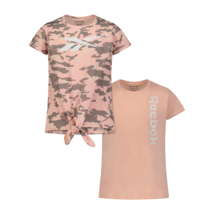 Reebok Big Girls 2-pc. Crew Neck Short Sleeve Graphic T-Shirt SZ8-10 Quartz Pink - £20.74 GBP