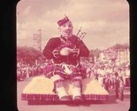 Scotsman Kilt Playing Bagpipes Parade Float Homemade Glass Slide Univ of... - $27.69