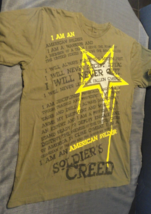 U.S ARMY SOLDIERS CREED 100% COTTON GRAPHIC TEE T SHIRT XL AUTOGRAPHED - £18.55 GBP