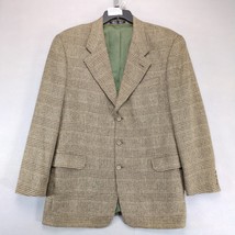 Bill Robin Son Brown Plaid Tweed Blazer Men&#39;s 42L Silk Wool Sports Coat ... - $50.00