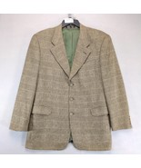 Bill Robin Son Brown Plaid Tweed Blazer Men&#39;s 42L Silk Wool Sports Coat ... - $70.22 CAD